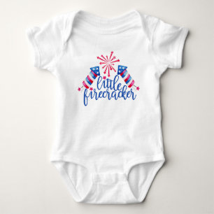 Little Firecracker 4:e juli Baby Bodykostym T Shirt
