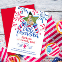 Little Firecracker 4:e juli första födelsetalet Fo