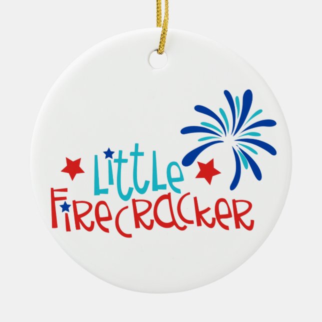 Little Firecracker Julgransprydnad Keramik (Framsidan)