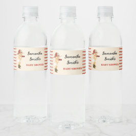Little Firefighter Baby Shower Vattenflaska Label Etikett