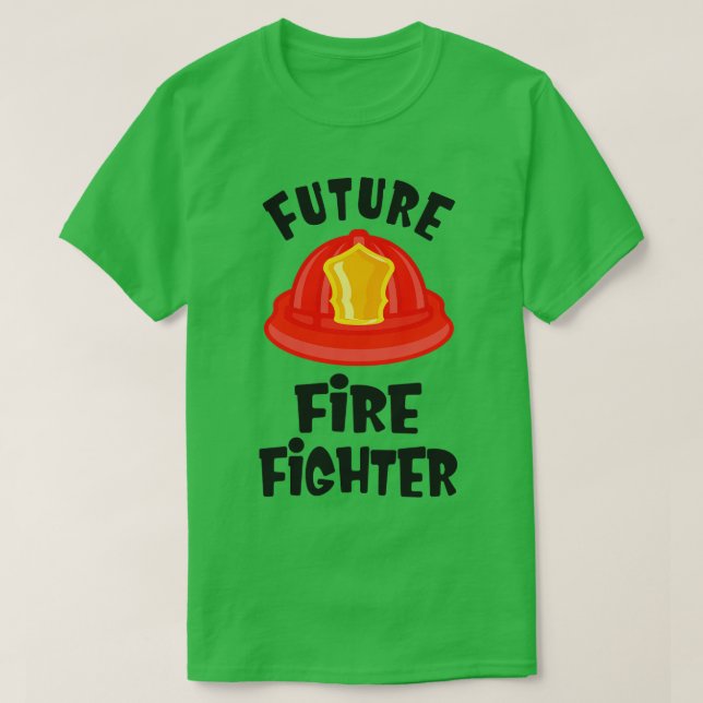 Little Firefighter Kids Fire Brigade Boys T Shirt (Design framsida)
