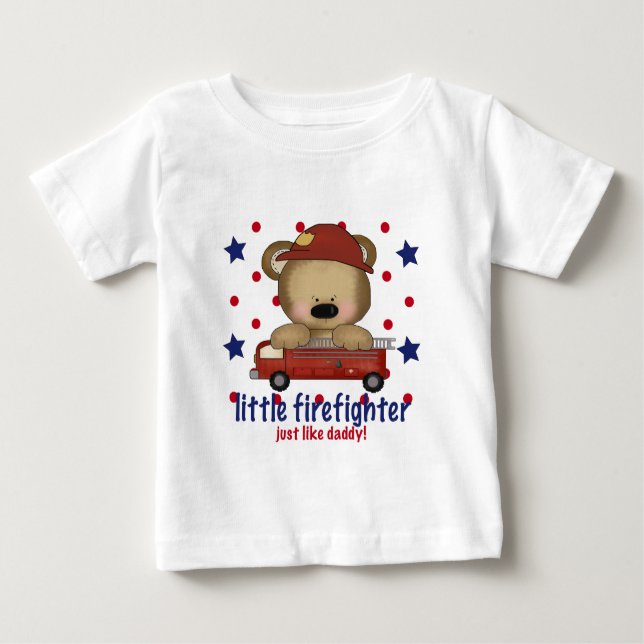 Little Firefighter precis som pappa T-shirt (Framsida)