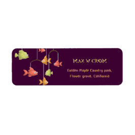 Little Fish Crimson Red Baby Returadress Etikett