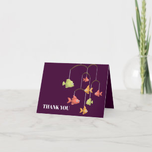 Little Fish Crimson Red Baby Shower Tack Kort