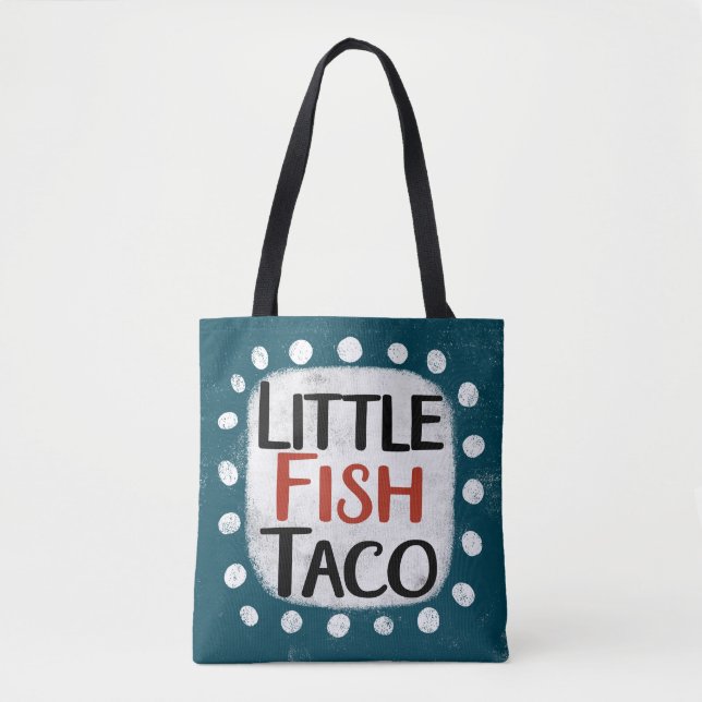 Little Fish Taco Tote Bag Tygkasse (Framsida)