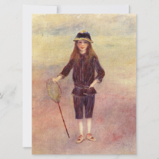 Little Fishergirl (av Pierre-August Renoir) Kort (Framsida)