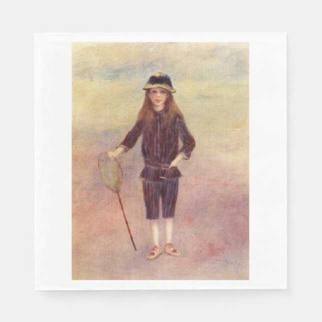 Little Fishergirl (av Pierre-August Renoir) Pappersservett (Framsidan)