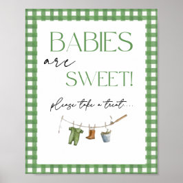 Little Fisherman Baby Shower Babies are Sweet Poster