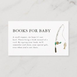 Little Fisherman Baby Shower Bokar för Baby Card Placeringskort