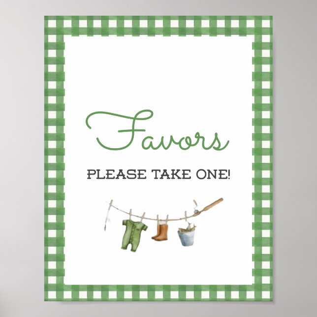 Little Fisherman Baby Shower Favors Poster (Framsidan)