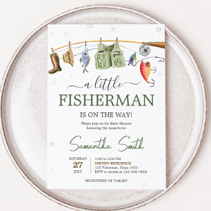 Little Fisherman Baby Shower Inbjudningar
