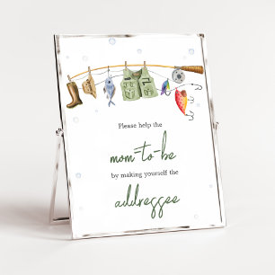 Little Fisherman Baby Shower Kuvert Station Poster