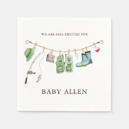 Little Fisherman Baby Shower Napkins Pappersservett