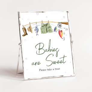 Little Fisherman Baby Shower Spädbarn är Sweet Poster