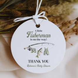 Little Fisherman Clothesline Fishing Baby Shower Gåvor Etiketter