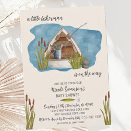 Little Fisherman Fishing Baby Shower-inbjudan Inbjudningar