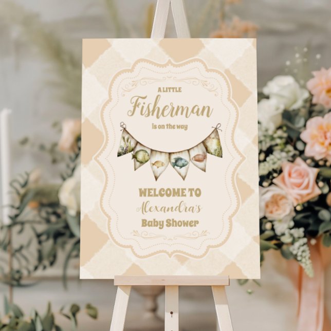 Little Fisherman Fishing Baby Shower Pappersservett (Skapare uppladdad)