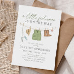 Little Fisherman Fishing Clothesline Baby Shower Inbjudningar<br><div class="desc">Vi firar att en liten har kommit hit med den här fiskekematiska babyduschinbjudan.</div>