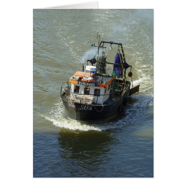 Little Fishing Trawler Hälsningskort (Framsidan)