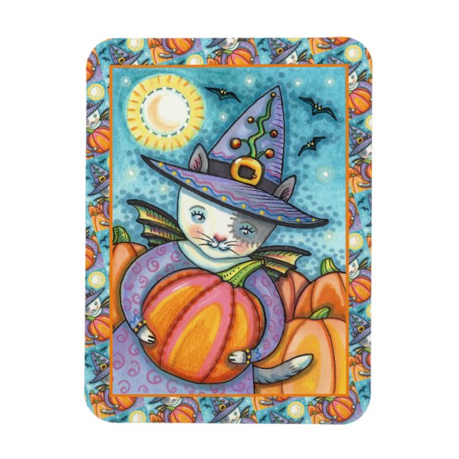 LITTLE FLADDERMUS CAT KITTEN, CUTE & COLORFUL HALL MAGNET (Vertikal)