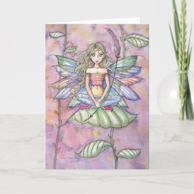 Little Flower Fairy Blank Notecard Kort (Framsida)