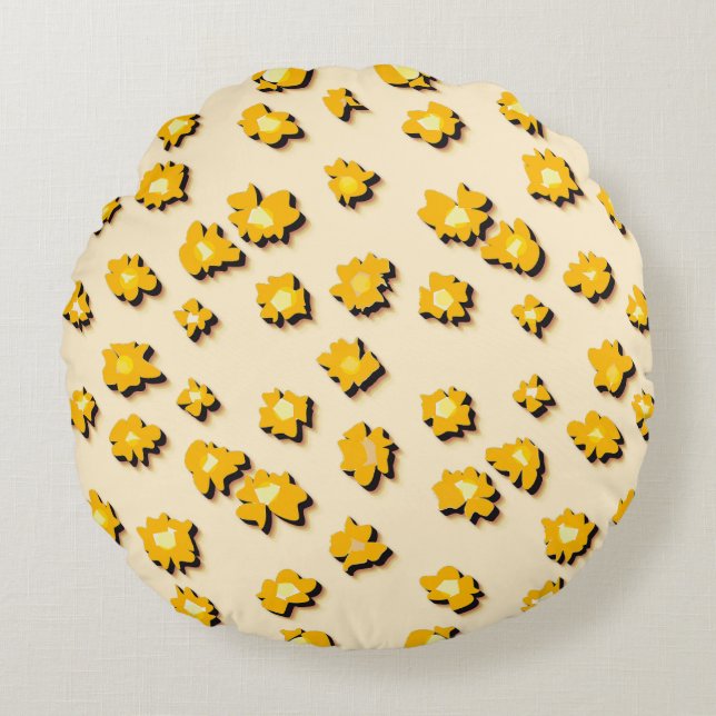 Little flowers rund kudde (Framsidan)