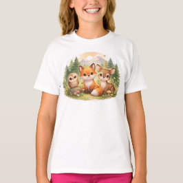 Little Forest Friends: A Cozy Fox, Owl & Deer Adve T Shirt