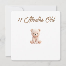 Little Forest Friends Baby Milestone Card –11 Mont Julkort