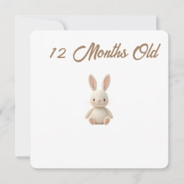 Little Forest Friends Baby Milestone Card –12 Mont Julkort