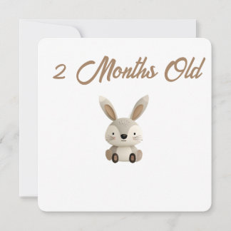 Little Forest Friends Baby Milestone Card –2 Month Julkort