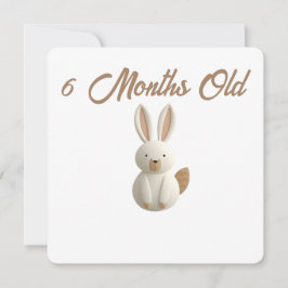 Little Forest Friends Baby Milestone Card – 6 Mont Julkort