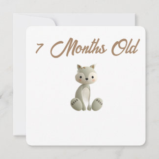 Little Forest Friends Baby Milestone Card – 7 Mont Julkort