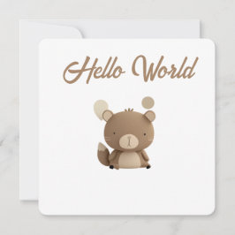 Little Forest Friends Baby Milestone Card – Hello  Julkort