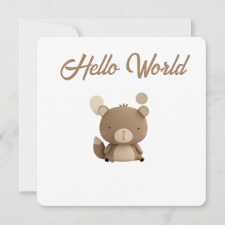Little Forest Friends Baby Milestone Card – Hello  Julkort