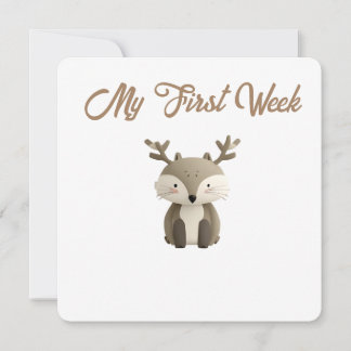 Little Forest Friends Baby Milestone Card – My Fir Julkort