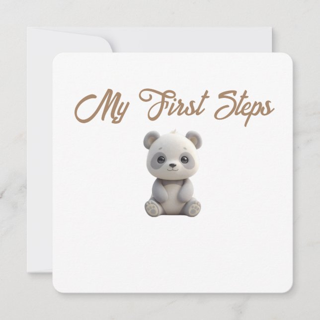 Little Forest Friends Baby Milestone Card –My Firs Julkort (Framsida)