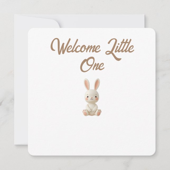 Little Forest Friends Baby Milestone Card – Welcom Julkort (Framsida)