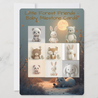 Little Forest Friends Baby Milestone Cards – Compl Julkort