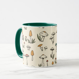 Little Forest MushRumon on a Beige Background Mugg
