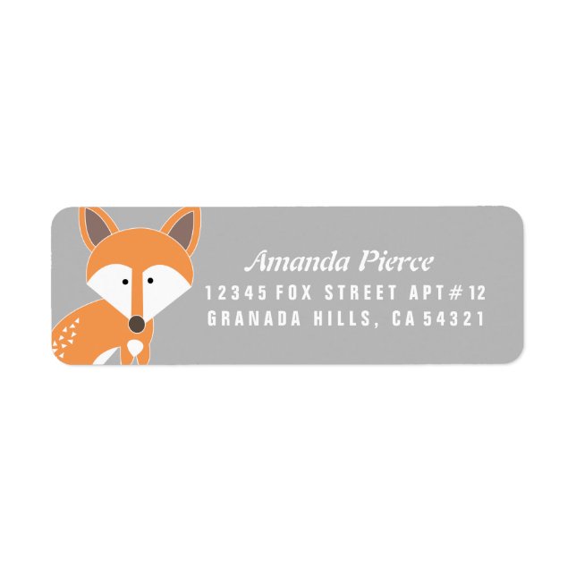 Little Fox-Adressetiketter Returadress Etikett (Framsidan)