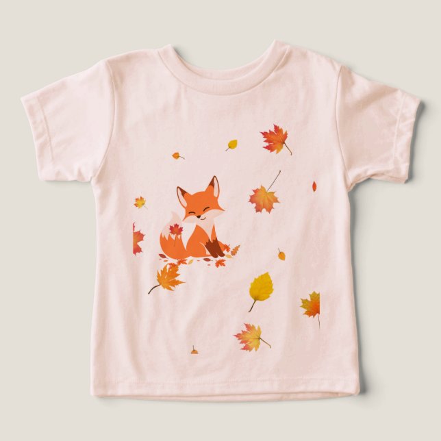 Little Fox & Höst löv Baby T-Shirt" T Shirt (Design Framsida)