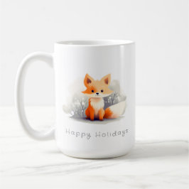 Little fox in winter kaffemugg