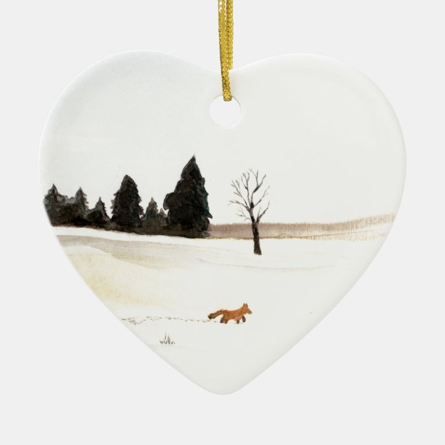 Little Fox Julgransprydnad Keramik (Framsidan)