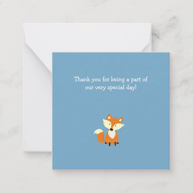 Little Fox Mini Tackkort Card Anteckningskort (Framsida)