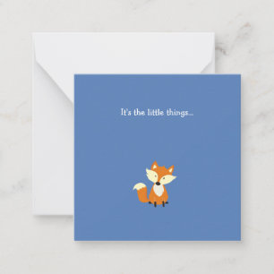 Little Fox Mini Tackkort Card Anteckningskort