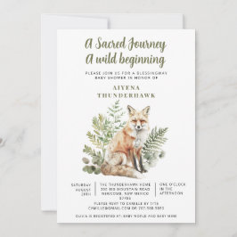 Little Fox Spirit Blessingway Baby Shower Inbjudningar