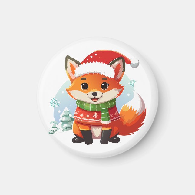 Little Fox's jul Kväll Magnet (Framsidan)