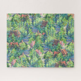 Little Fransk Village Jigszle Puzzle Pussel