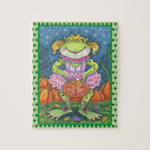 LITTLE FROG BALLERINA PRINCESS, HALLOWEEN PUZZZLE PUSSEL