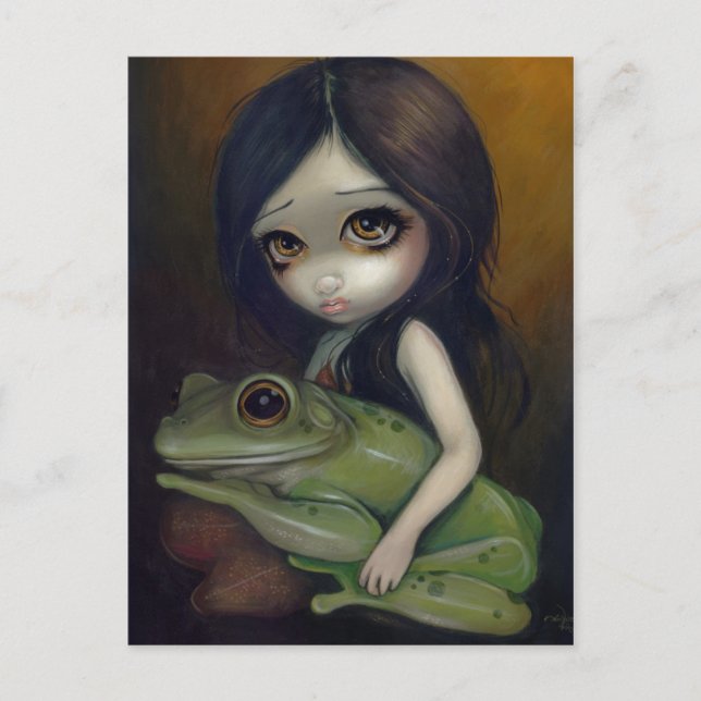 "Little Frog Girl" vykort (Framsida)